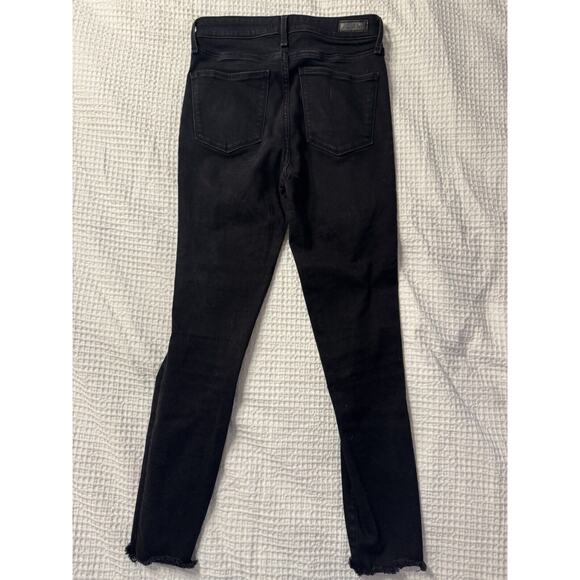 Abercrombie Fitch Jeans Womens 26 Simone High Rise Ankle Black Denim Distressed - Picture 4 of 4